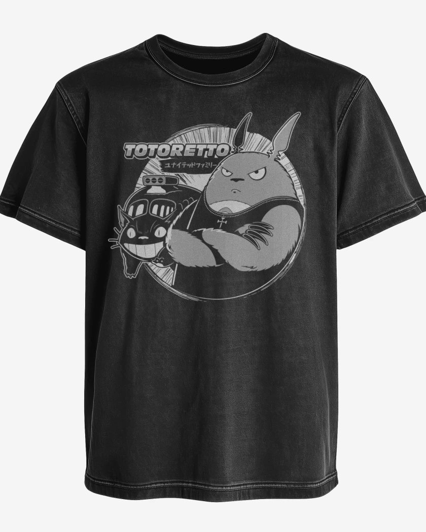 Polera desgastada Negro de Totoretto