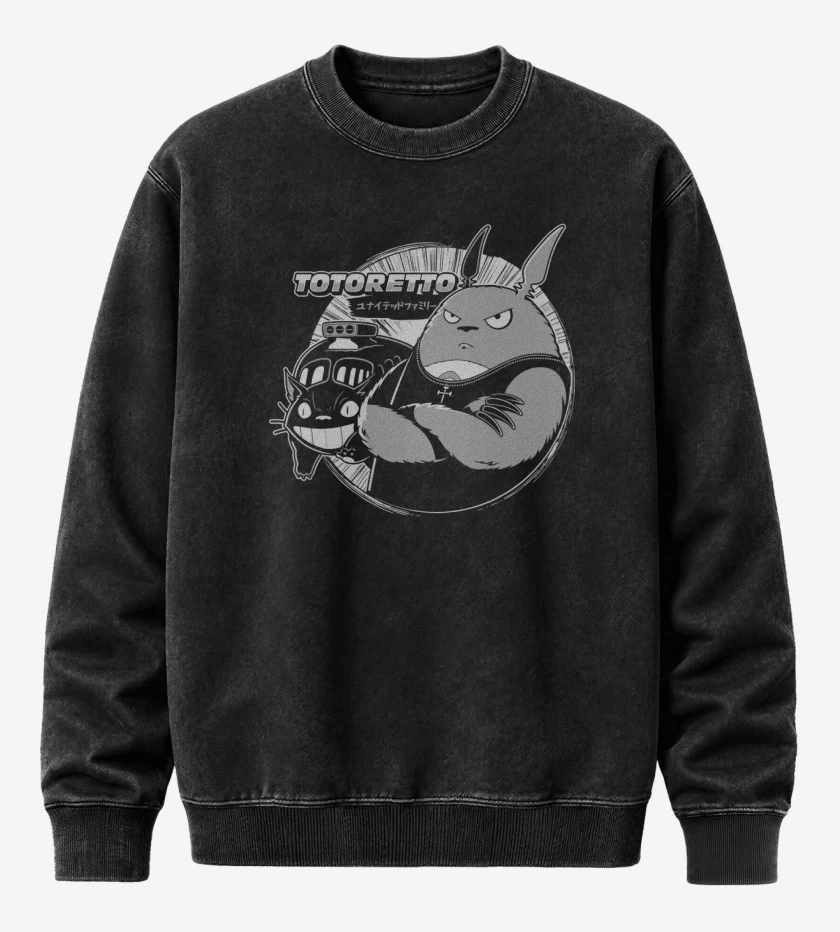Poleron Polo Acid Wash Negro de Totoretto