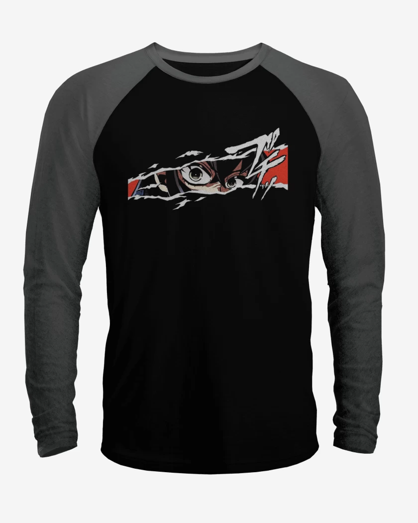 Polera Raglan Negro / Negro Heather de Inozuke