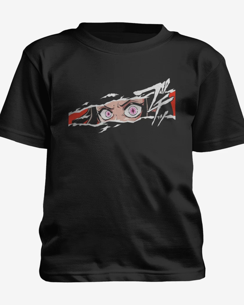 Polera de niño Negro de Nezuko
