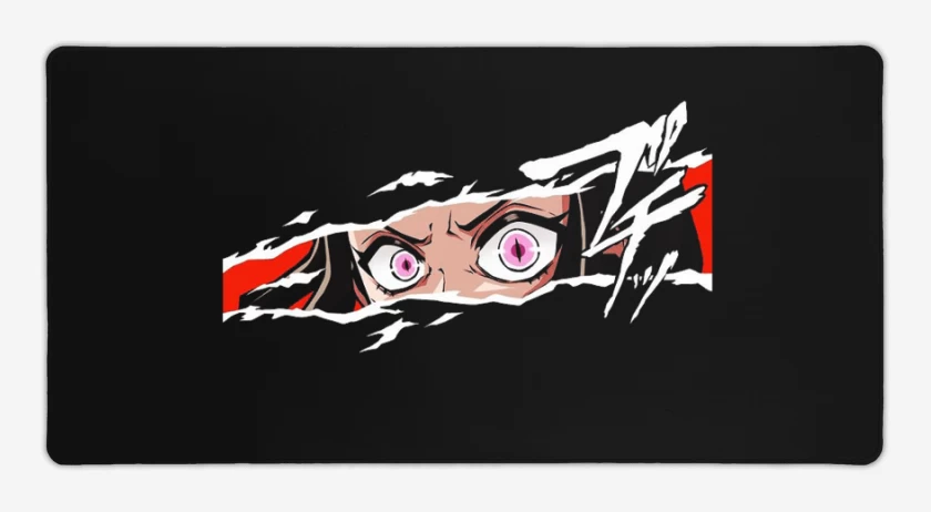 Mouse pad Gamer Negro de Nezuko