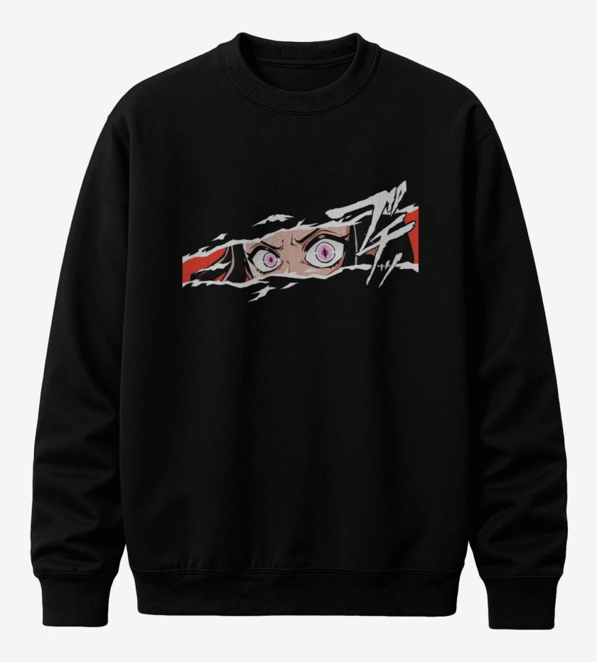 Poleron polo Negro de Nezuko