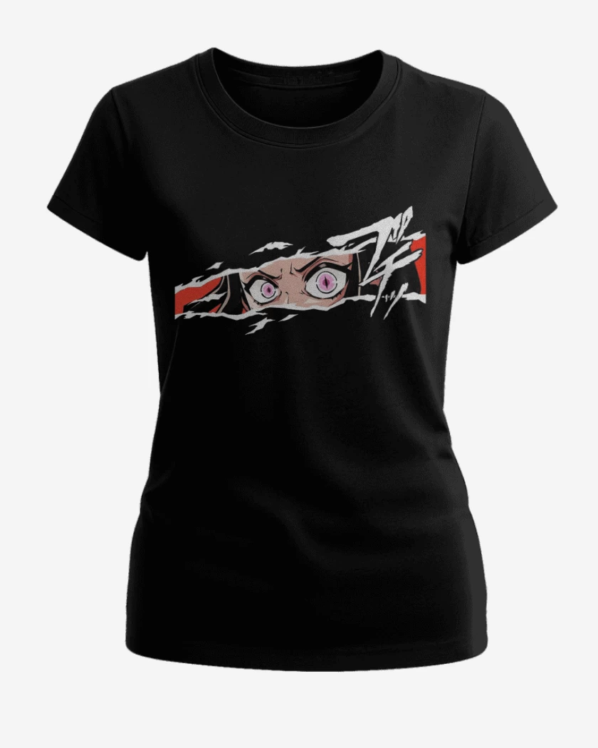 Polera de Mujer Negro de Nezuko