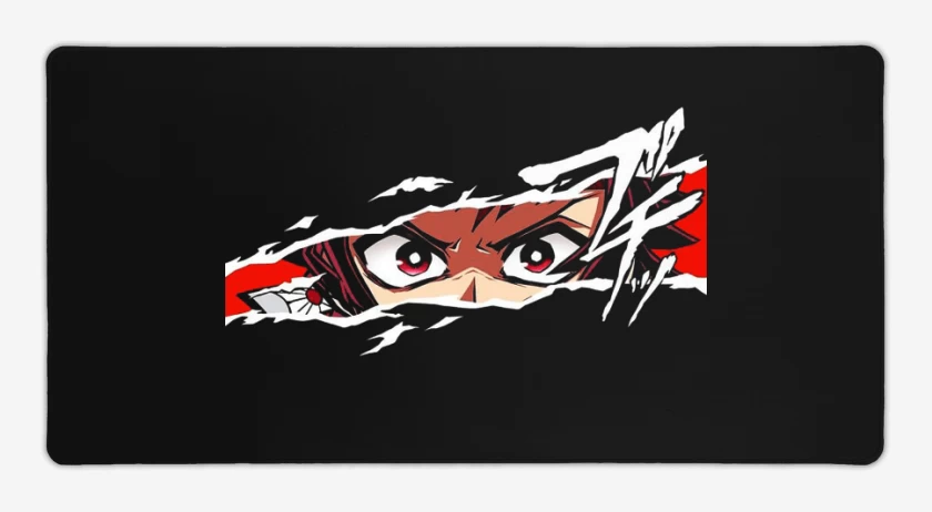 Mouse pad Gamer Negro de Tanjiro