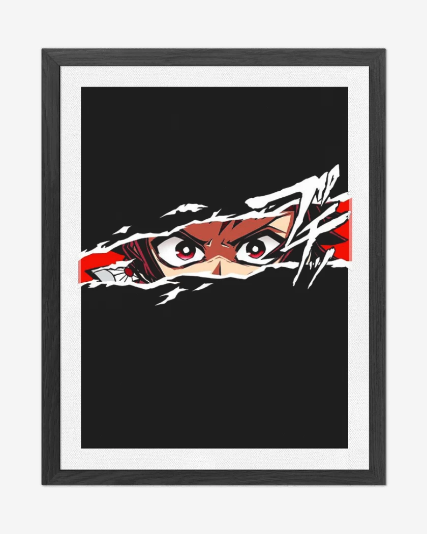 Cuadro decorativo Negro de Tanjiro