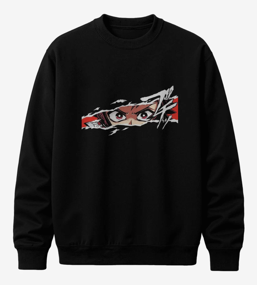 Poleron polo Negro de Tanjiro