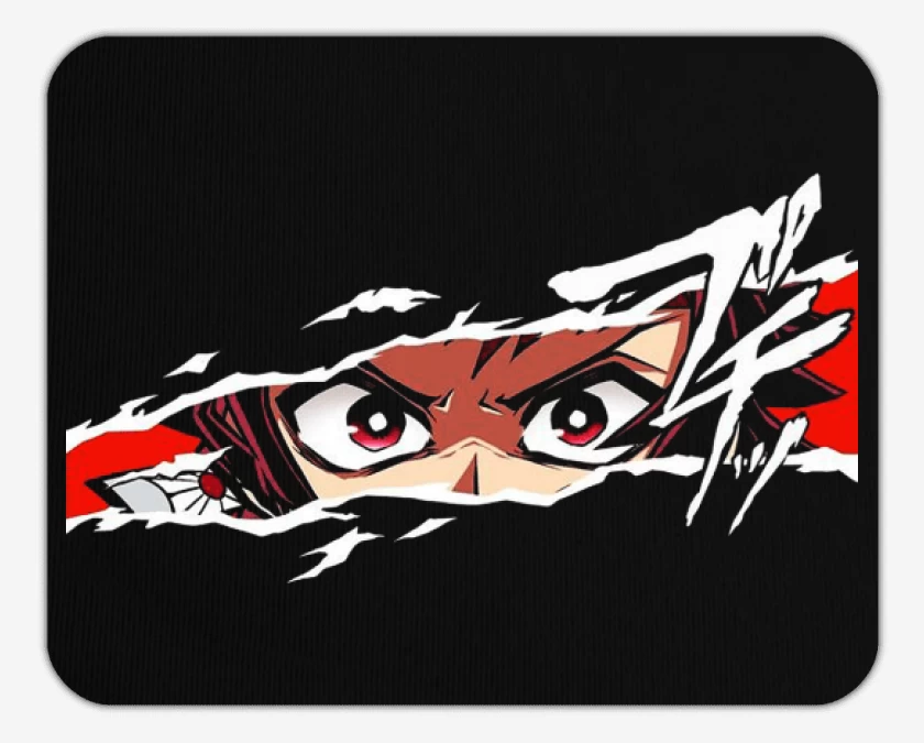 Mousepad Negro de Tanjiro