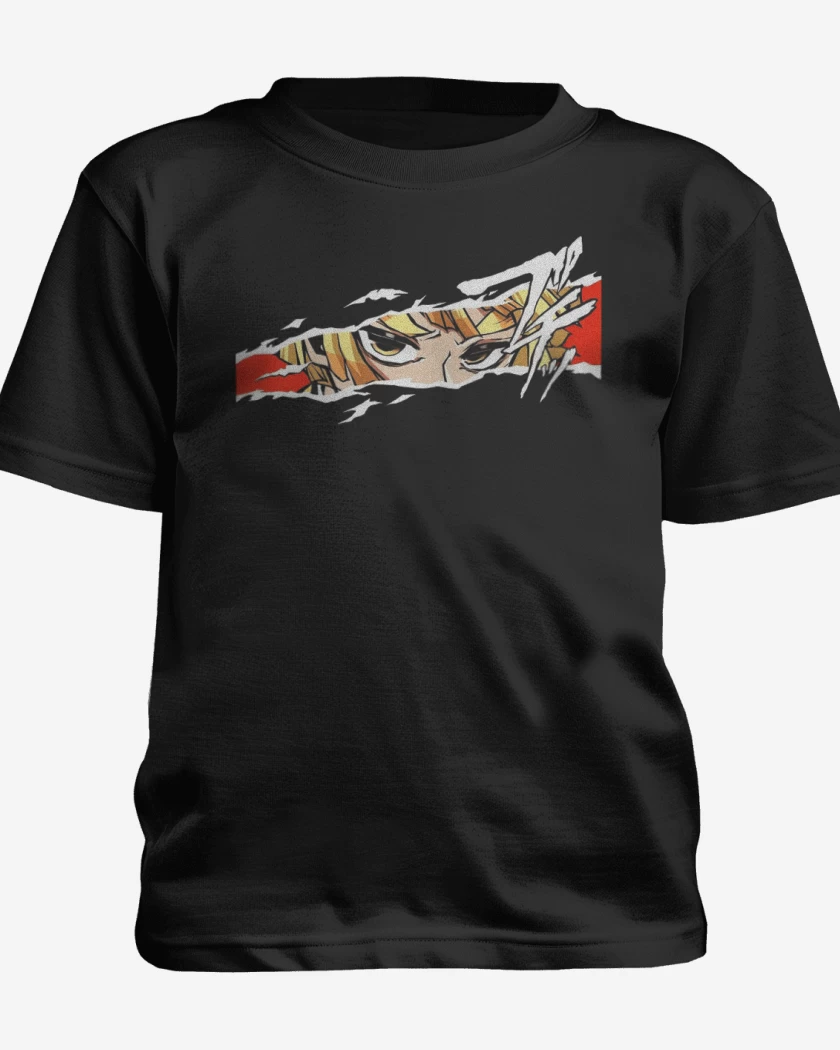 Polera de niño Negro de Zenitsu