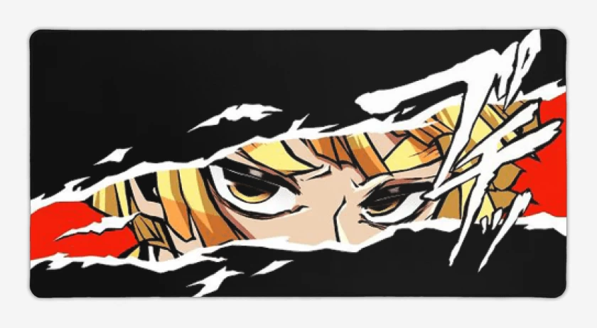 Mouse pad Gamer Negro de Zenitsu