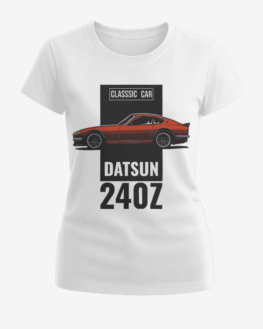 Polera de Mujer Blanco de Datsun 240z 2