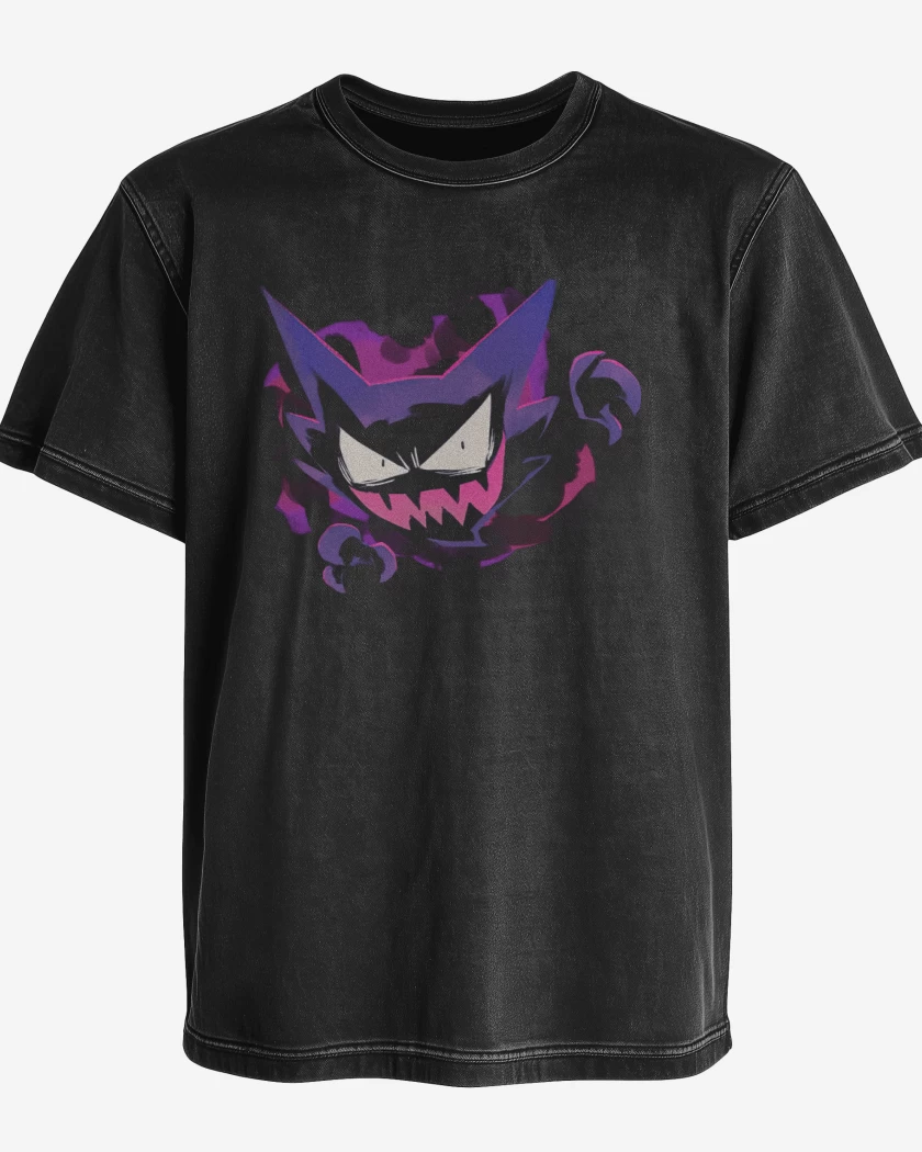 Polera desgastada Negro de Haunter