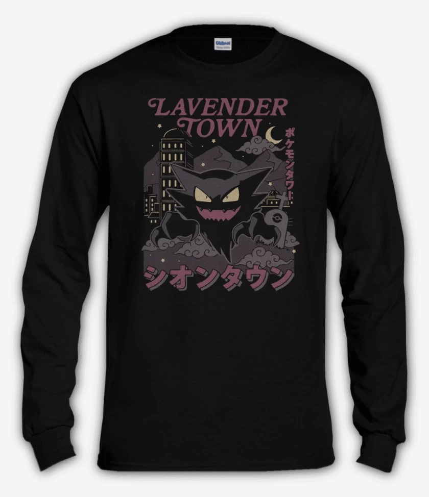 Polera manga larga Negro de Pueblo Lavanda