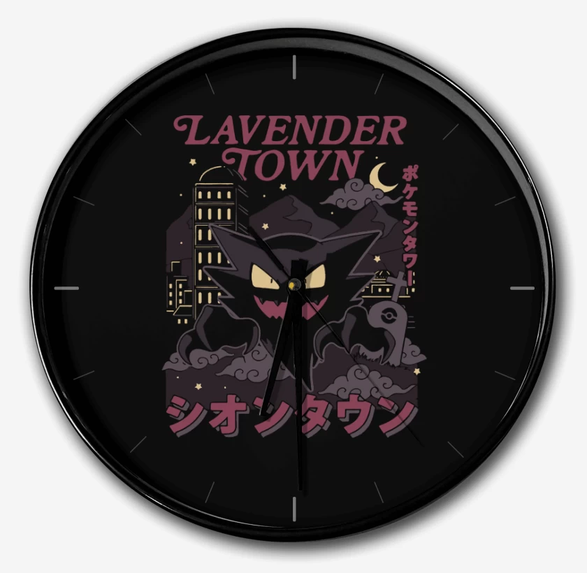 Reloj Negro de Pueblo Lavanda