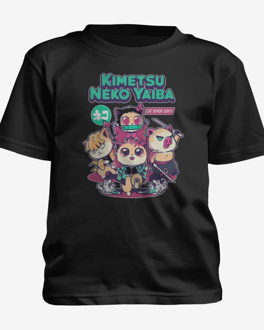 Polera de niño Kimetsu Neko Yaiba