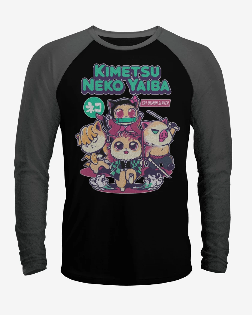 Polera Raglan Kimetsu Neko Yaiba