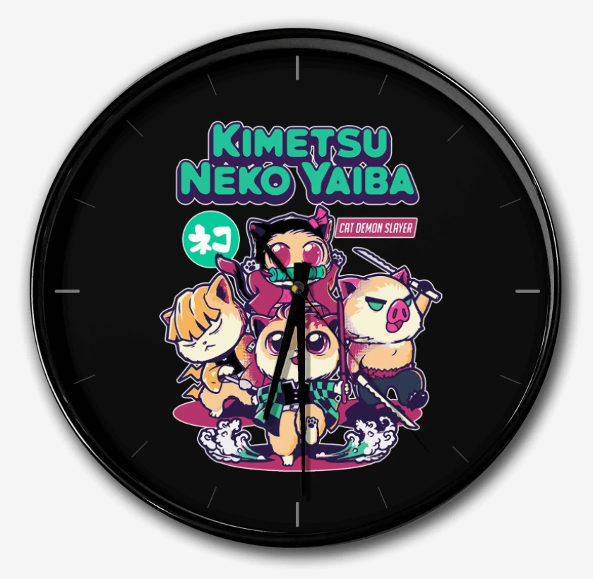 Reloj Negro de Kimetsu Neko Yaiba