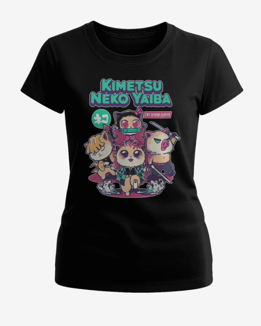 Polera de Mujer Kimetsu Neko Yaiba