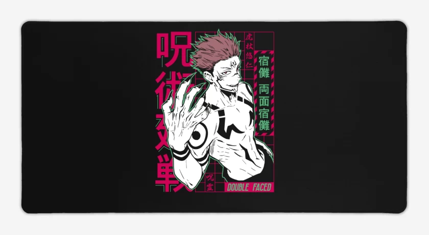 Mouse pad Gamer Negro de Sukuna