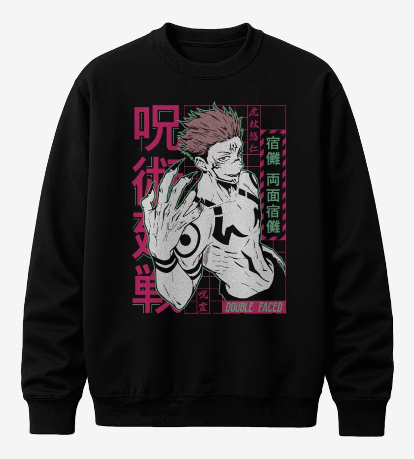 Poleron polo Negro de Sukuna