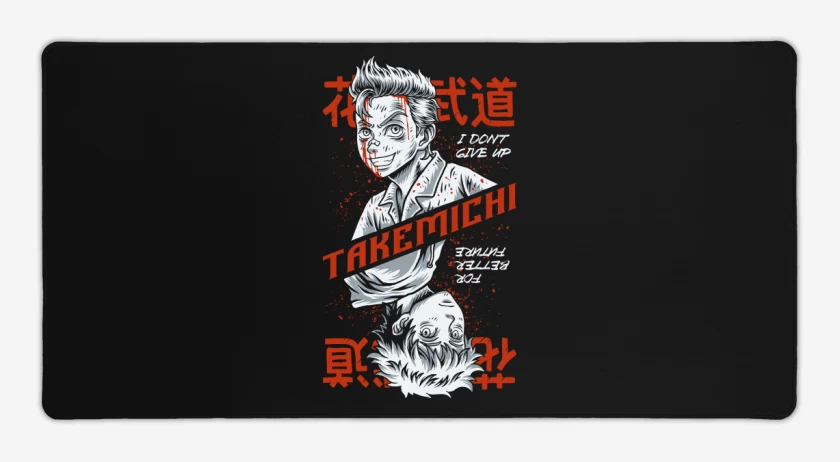 Mouse pad Gamer Negro de Takemichi