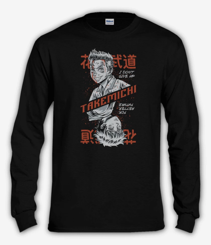 Polera manga larga Negro de Takemichi