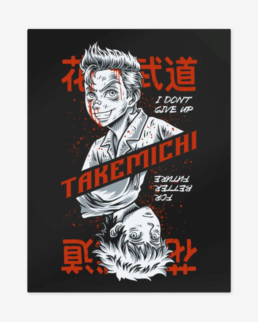 Print metalico Negro de Takemichi