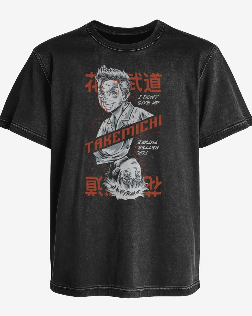 Polera desgastada Negro de Takemichi