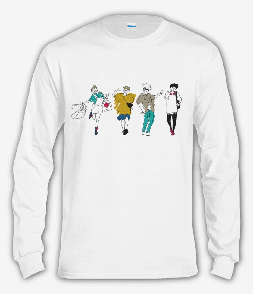 Polera manga larga Blanco de Jujutsu Kaisen