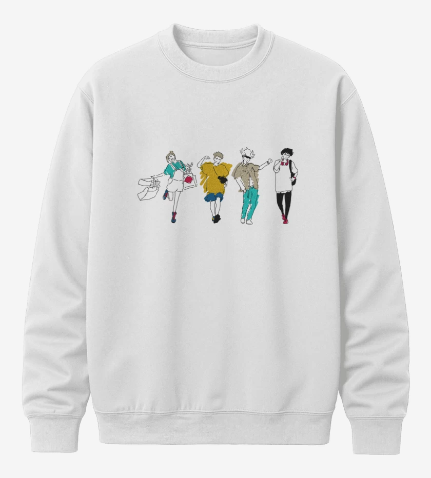 Poleron polo Blanco de Jujutsu Kaisen