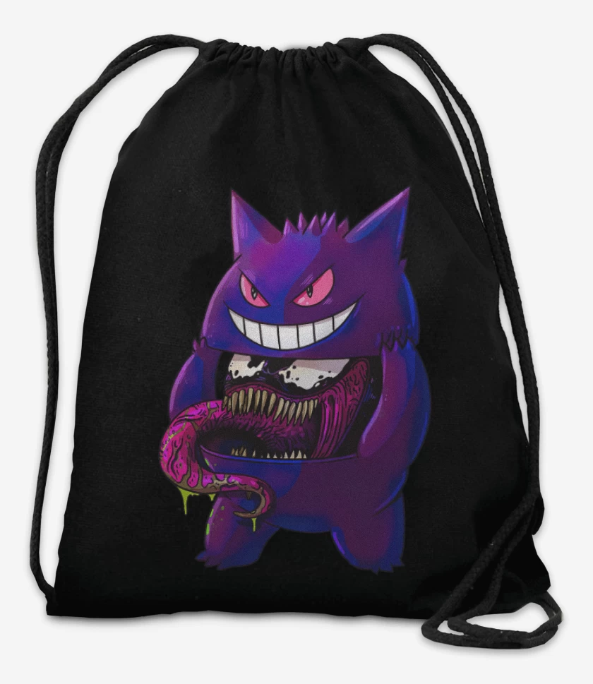 Mochila Negro de Gengar Desenmascarado