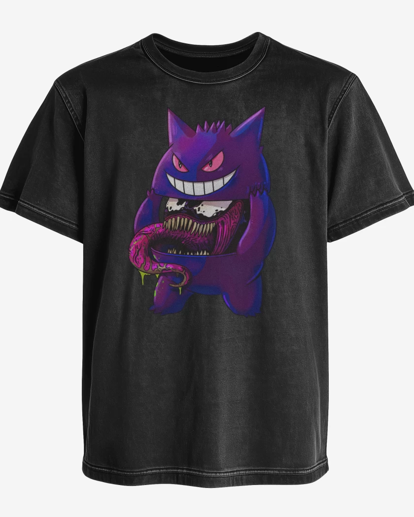Polera desgastada Gengar Desenmascarado