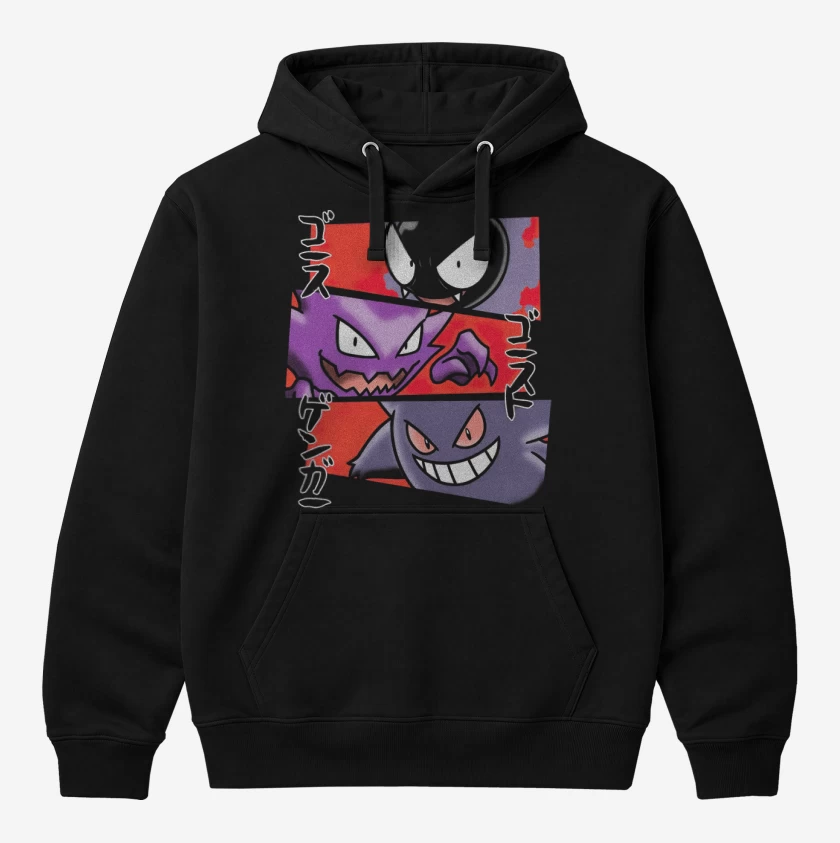 Polerón Canguro Negro de Gastly Hunter Gengar