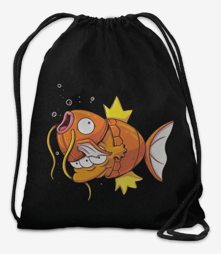 Mochila Negro de Magikarp Desenmascardo
