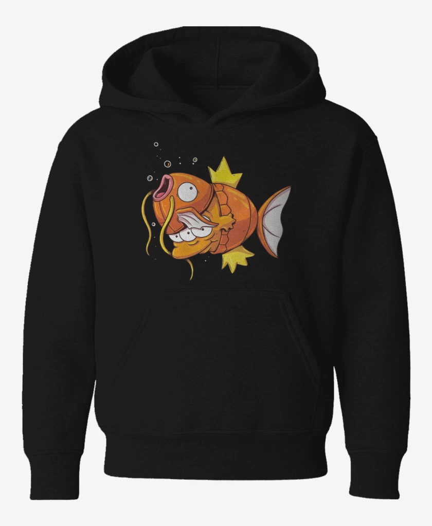 Poleron de niño Negro de Magikarp Desenmascardo