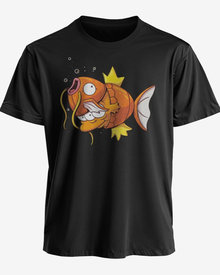 Polera premium Negro de Magikarp Desenmascardo