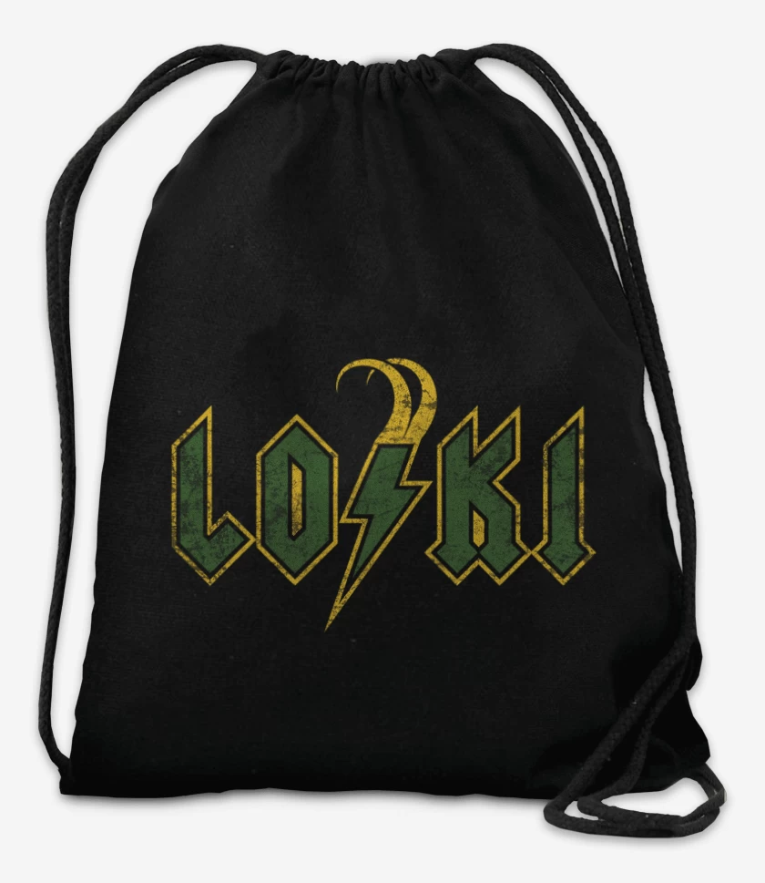 Mochila Negro de loki acdc