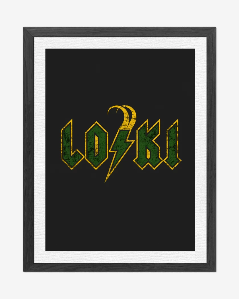 Cuadro decorativo Negro de loki acdc