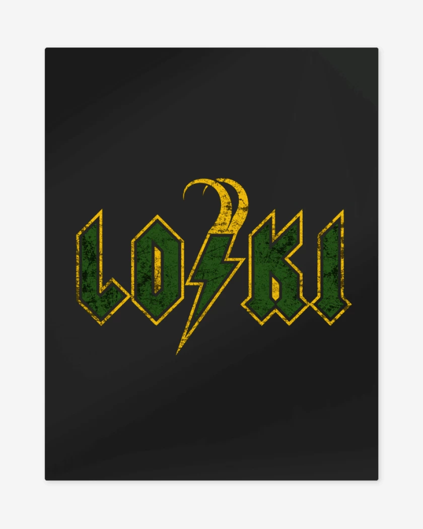 Print metalico Negro de loki acdc