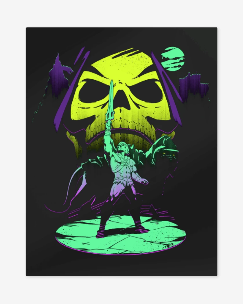 Print metalico Negro de He man nuevo
