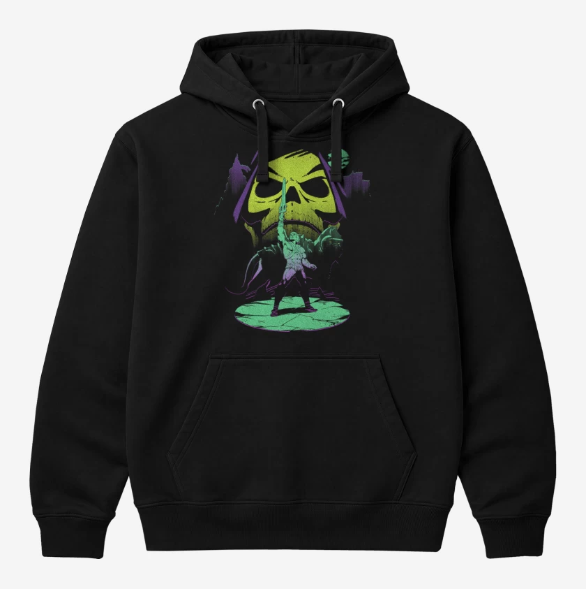 Polerón Canguro Negro de He man nuevo
