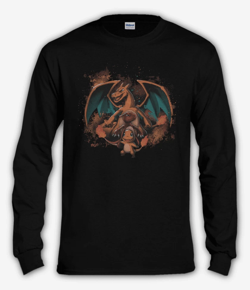 Polera manga larga Negro de Los charmenders