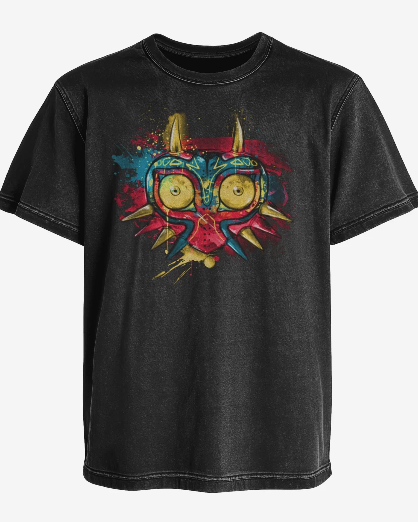 Polera desgastada Negro de Majorilla