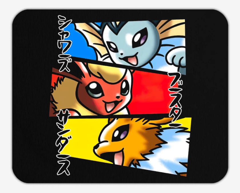 Mousepad Vaporeon Flareon Jolteon
