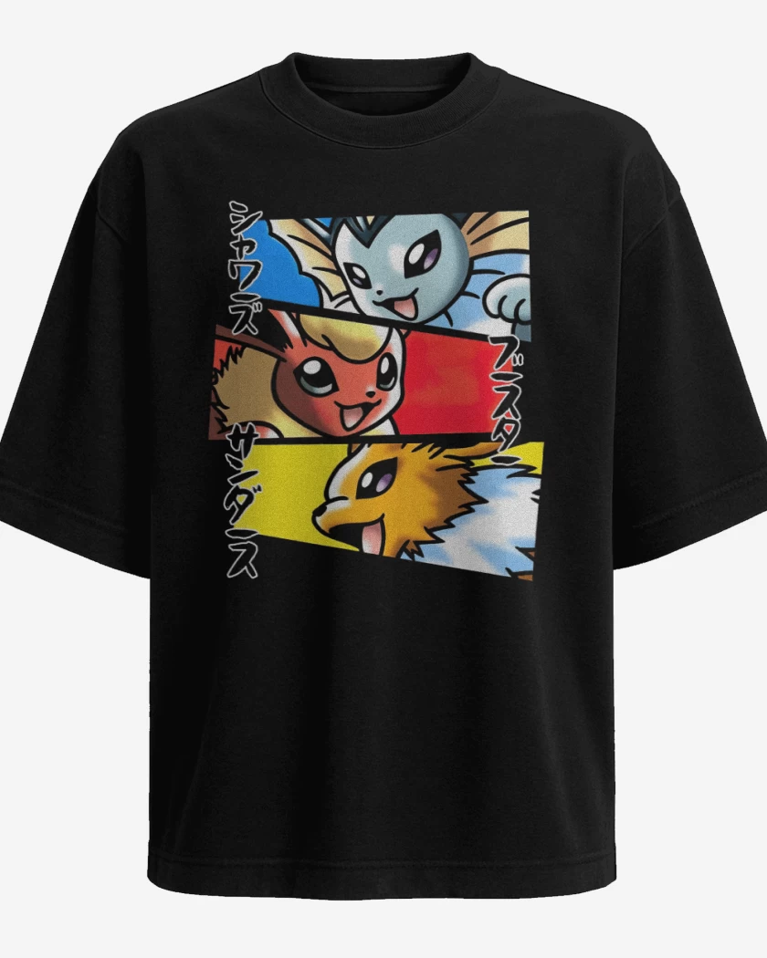 Polera Oversize Vaporeon Flareon Jolteon