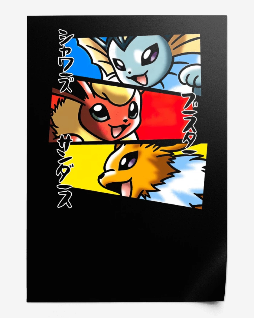 Print Vaporeon Flareon Jolteon