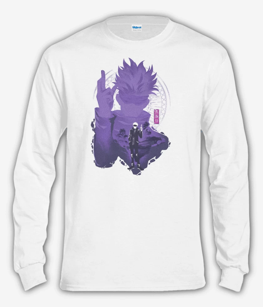 Polera manga larga Blanco de Gojou