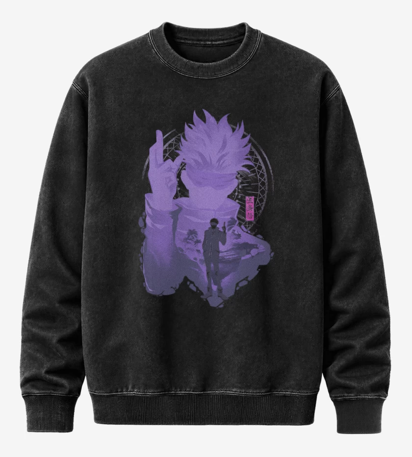 Poleron Polo Acid Wash Negro de Gojou