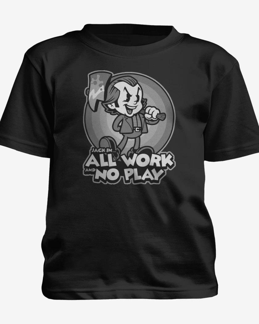 Polera de niño Negro de Jack Torrance Cartoon