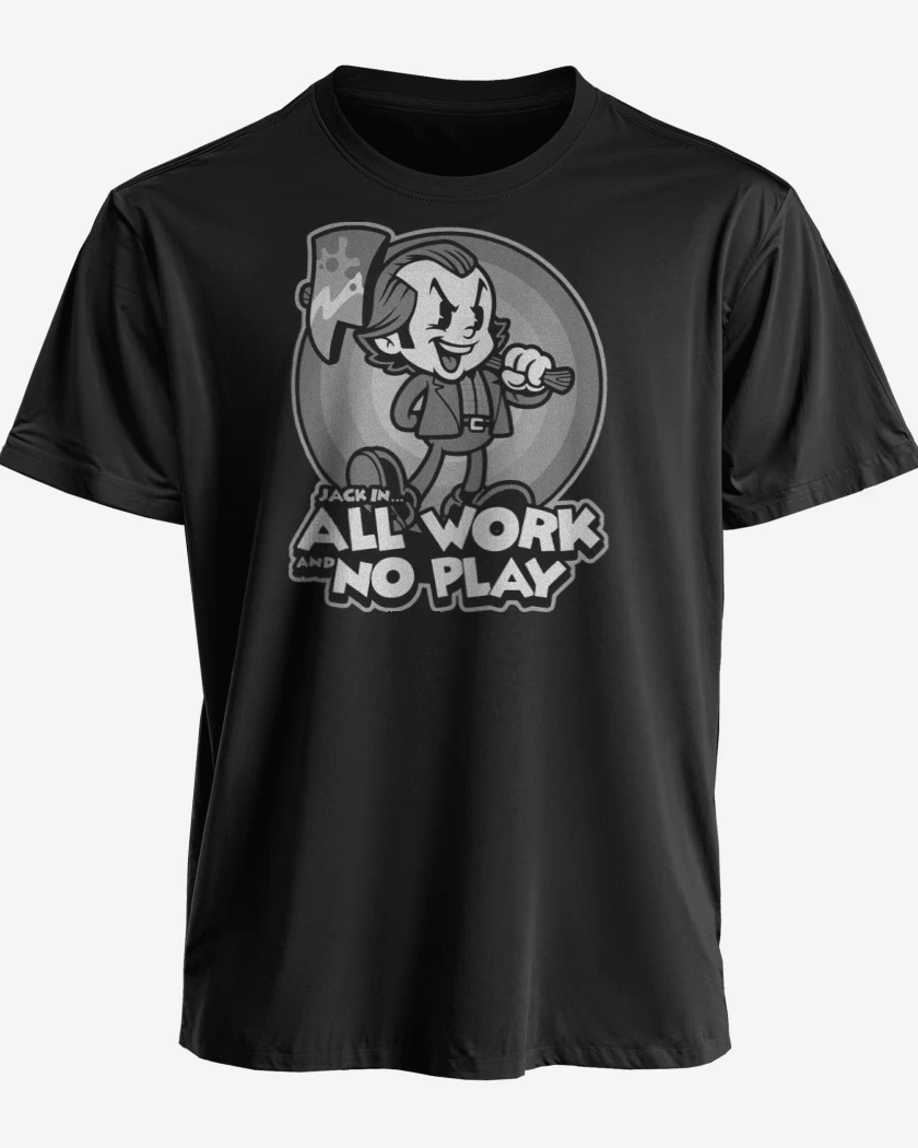 Polera premium Negro de Jack Torrance Cartoon