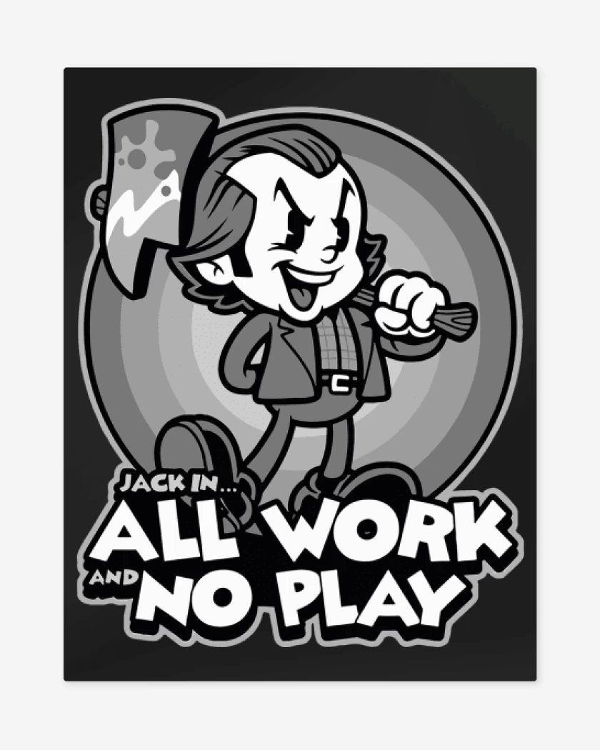 Print metalico Jack Torrance Cartoon